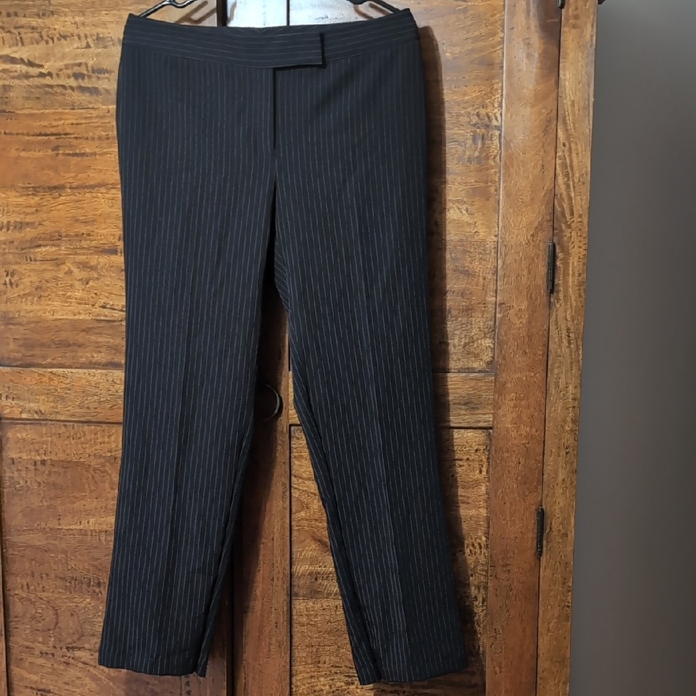 Tahari Black Pinstripe Pants Size 8